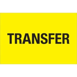 Tape Logic™ Labels, "Transfer", 2" X 3", Fluorescent Yellow, 500/RL (DL1139)