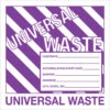 Tape Logic™ Labels, "Universal Waste", 6" X 6", Purple/White, 500/RL (DL1303)