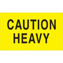 Tape Logic™ Labels, "Caution - Heavy", 3" X 5", Fluor Yellow, 500/RL (DL2101)