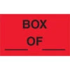Tape Logic™ Labels, "Box ___ Of ___", 3" X 5", Fluorescent Red, 500/RL (DL3221)