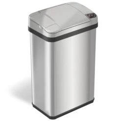 HLS Commercial 4 Gal Stainless Steel Sensor Trash Can With Odor Filter And Lemon Fragrance (HLS04SS)