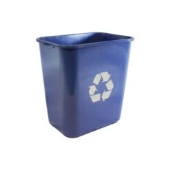 General Supplies 28Qt Rect. Wastebasket Blue Recycl 12/Cs (IMP7702-11R)