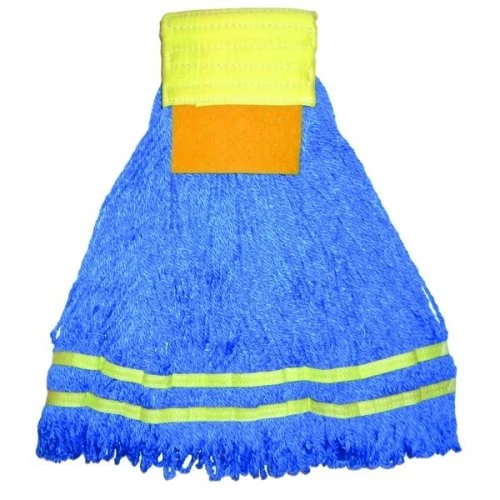 Knuckle Buster Blue Head/Yellow Band String Mop, 15oz (MFSTM15YE) Knuckle Buster Blue Head/Yellow Band String Mop, 15oz (MFSTM15YE) -Cleaning Supplies Store MFSTMXXYE