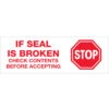 Tape Logic™ Pre-Printed Carton Sealing Tape, "Stop If Seal Is Broken...", 2.2 Mil, 2" X 55 Yds., Red/White, 6/Case (T901P016PK)