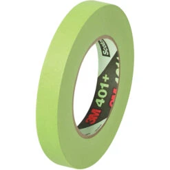 3M™ 401+/233+ Masking Tape, 6.7 Mil, 3/4" X 60 Yds., Green, 48/Case (T934401)