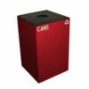 Witt 32 Gallon Recycling Container, Scarlet Red, Round Top, 1/Carton (WITT-32GC01-SC)