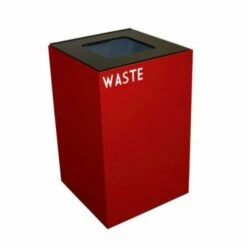 Witt 28 Gal. Recycling Container, Red, Square Opening Top, 1/Carton (WITT-28GC03-SC)