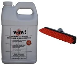 WOW! Commercial Grout Restorer Kit - 4 Gallons, 1 Swivel Brush (004723)